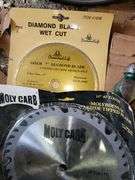 Bucket of New Saw Blades, New Chisels, Hammers and more