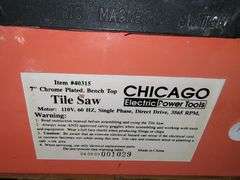 Chicago Tile Saw, Inland Band Saw