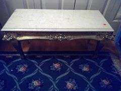 Marble Top Entry Way Bench