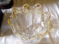 Kalifano Gemstone Tree, White Crystal Dish, Asian Styled Vase and Stand