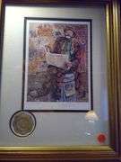 Limited Edition Signed Emmett Kelly Circus Collection Framed Art
