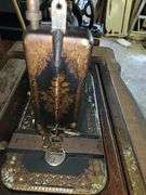 Antique New Home Sewing Machine and Cabinet