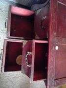 Wooden Asian Styled End Table with Drawers