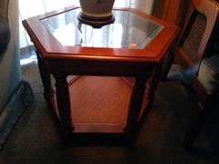 Glass Top End Table