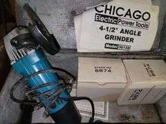 Chicago 4.5" Angle Grinder, Wooden Level, Grinder and more