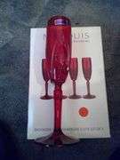 Marquis by Waterford Brookside Red Champagne Flute set of 4