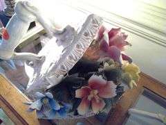 2 Decorative Porcelain Flower Pieces