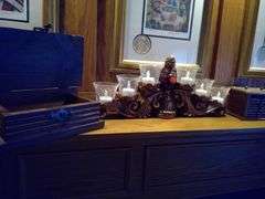 LED Candle Display, Coasters, and Decorative Storage Box