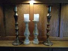 2 Brass Candlestick Holders and more