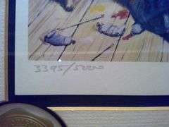 Limited Edition Signed Emmett Kelly Circus Collection Framed Art