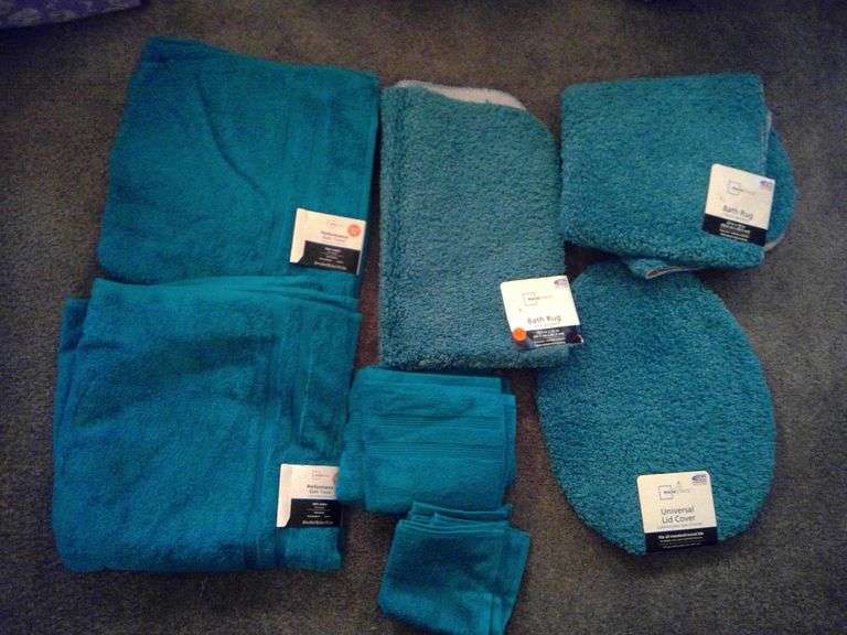 NEW BATH RUGS, TOWELS, MATS