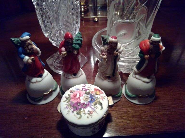 CRYSTAL VASES, CHRISTMAS BELLS AND MORE