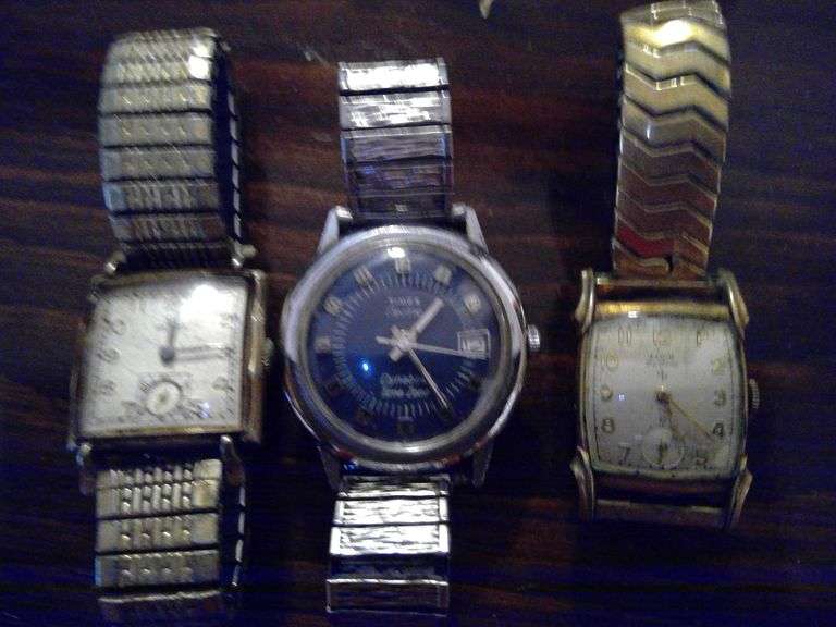 MEN'S WATCHES, HELBROS, TIMEX, AND ELGIN