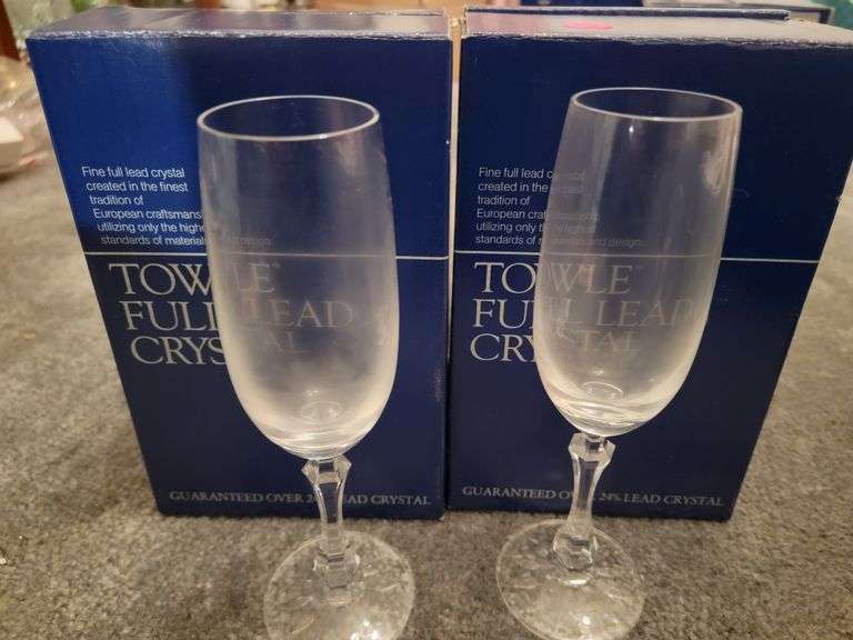 TOWLE FULL LEAD CRYSTAL WINE GLASSES