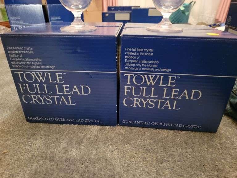 TOWLE FULL LEAD CRYSTAL WINE GLASSES