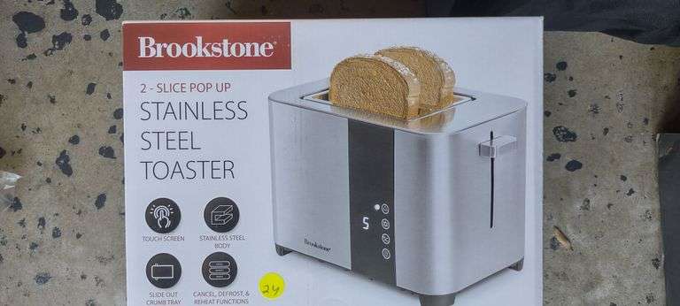 Brookstone Stainless Steel Toaster with touch screen