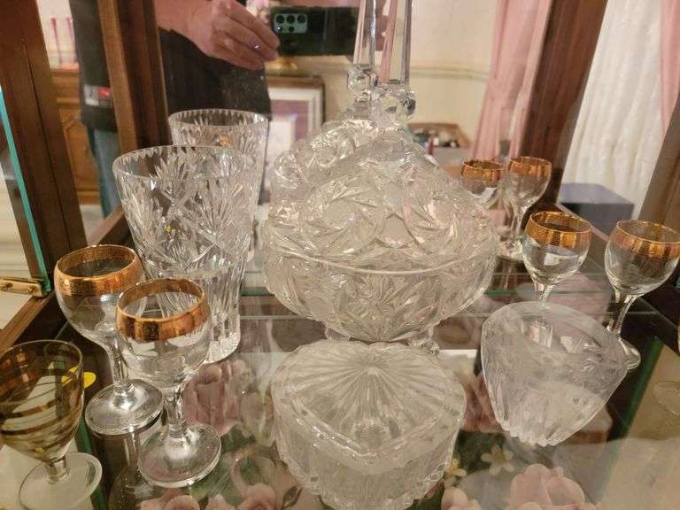 WATERFORD CRYSTAL VASE, CANDY DISH, CANDLE HOLDERS AND MORE