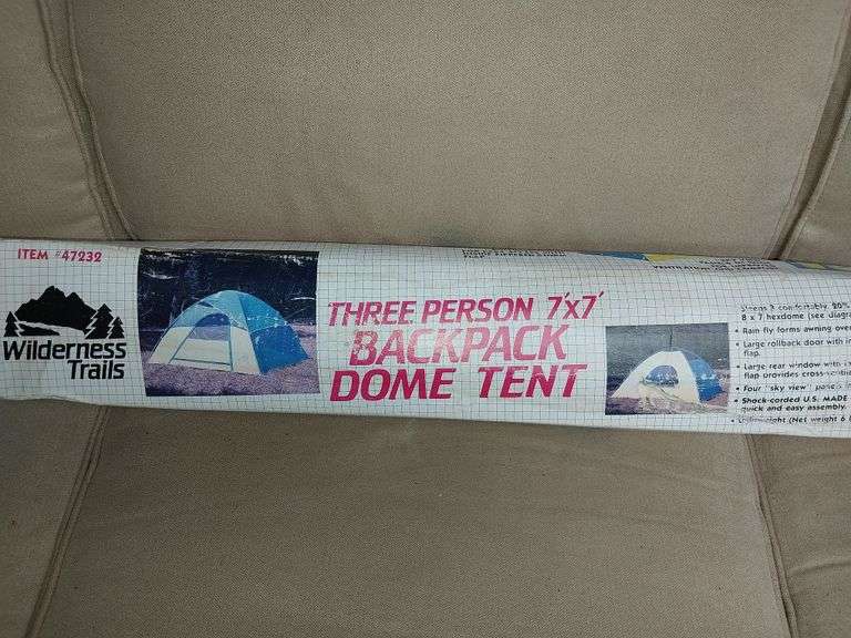 Wilderness Trails 3 Person 7'x7' Backpack Dome Tent