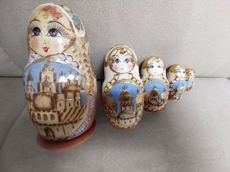 Wooden Hand Painted Nesting Dolls