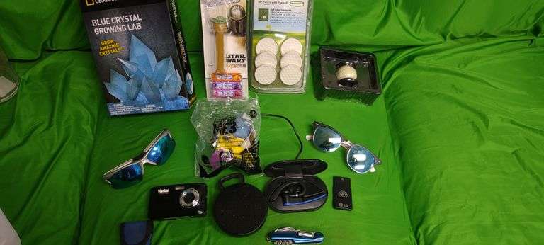 Digital Camera, Baby YODA Pez, Sunglasses and more