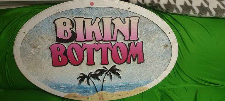 COOL Vintage BIKINI BOTTOM Store Sign