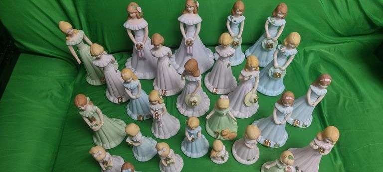 Big Collection of Growing Up Porcelain Birthday Girls
