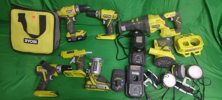 Big Lot of RYOBI Cordless Power Tools