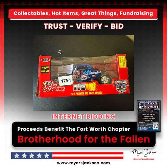 Racing Champions NASCAR 1:24 Die Cast Race Car Replica # 6 Valvoline NIB