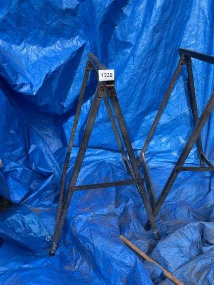 Group: (2) Steel Tubing Saw Horses