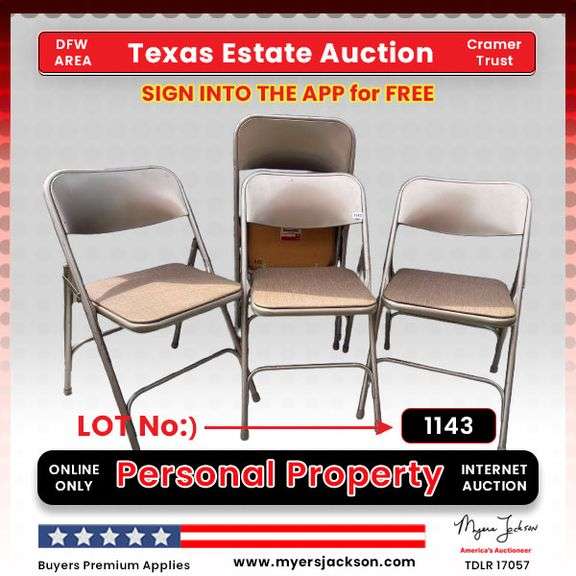 Group: (4) Metal Fold Up Chairs
