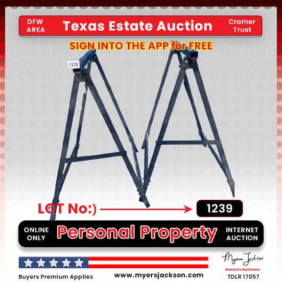 Group: (2) Steel Tubing Saw Horses
