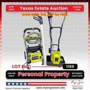Group: Ryobi Premium Electric Pressure Washer & Ryobi 11-16" AC Cultivator