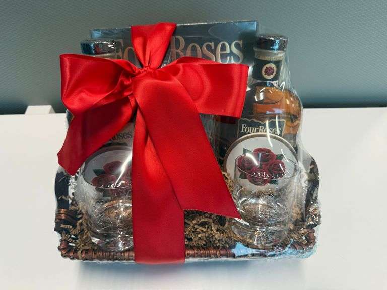 Four Roses Bourbon Basket
