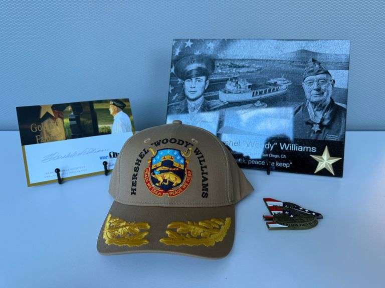 USNS Hershel "Woody" Williams Black Granite Plaque