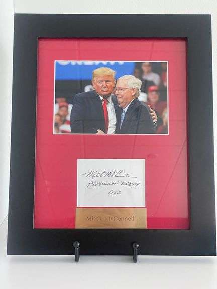 Framed Photo of Mitch McConnell and Donald Trump with McConnell’s Signature