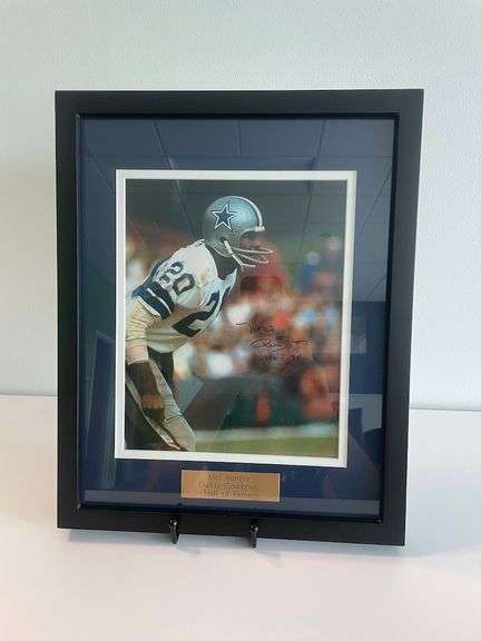 Framed Mel Renfro Signed Photo (Dallas Cowboys Hall of Famer)