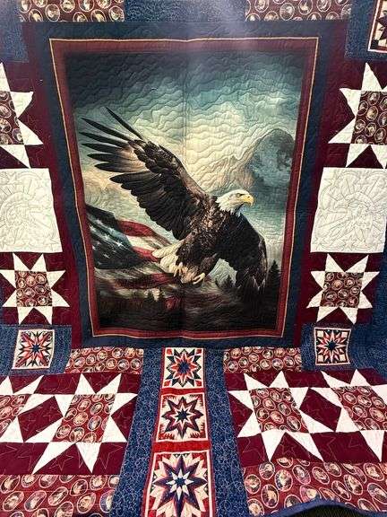Handmade Patriotic Eagle Quilt
