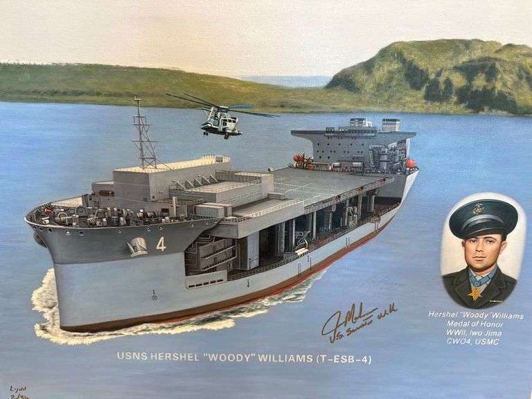 Painting USS Hershel “Woody” Williams Artwork
