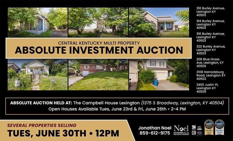 Absolute Auction - Central Kentucky Multi-Property Investment Auction: Live onsite w/ Internet Bidding