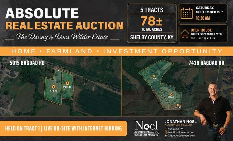 Absolute Auction - Live On-Site with Internet Bidding 7438 Bagdad Road, Bagdad KY 40003