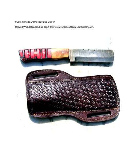 Damascus Bull Cutter Knife