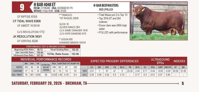 H Bar 4048