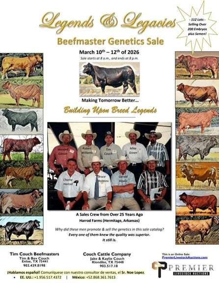 Legend & Legacies Beefmaster Genetic Sale