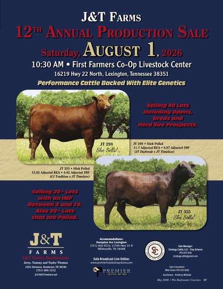 J&T Farms 11th Annual Production Sale