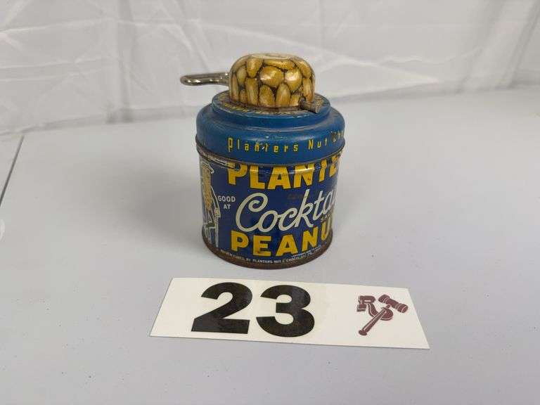 Vintage Planters Advertising Nut Chopper Tin Can