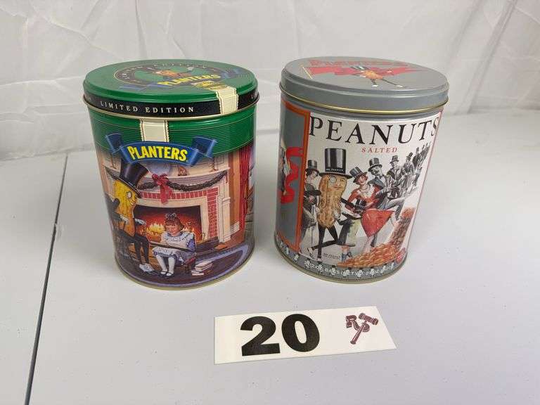 Vintage Planters Peanuts Tin Cans