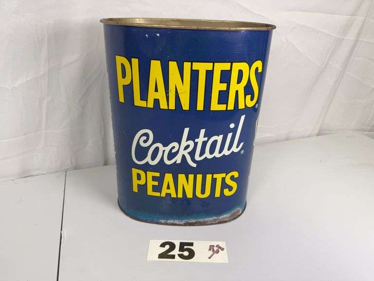 Vintage Planters Cocktail Peanuts Trash Bin