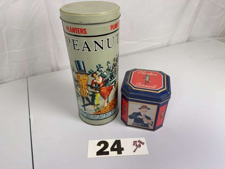 Vintage Planters Peanuts and Pennant Tin Cans