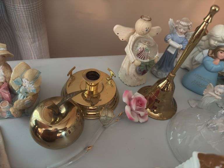 Angel home decor, decorative bowl with lid, Bell ￼
