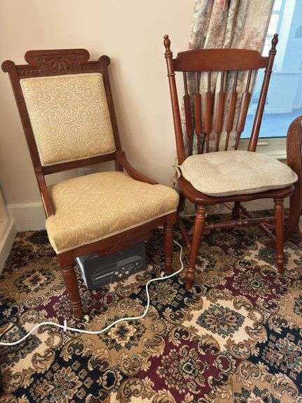 4 wooden accent chairs
